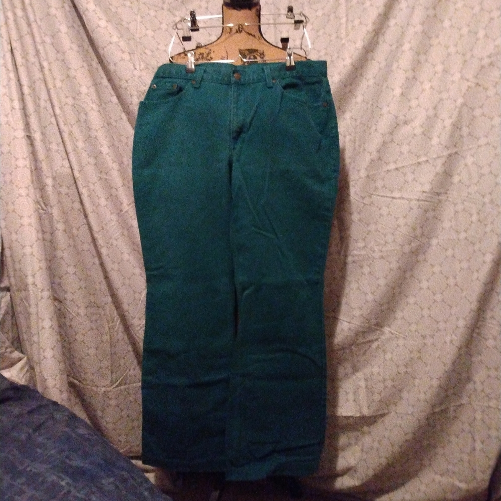Newport News Jeanology Blue/Green Jeans